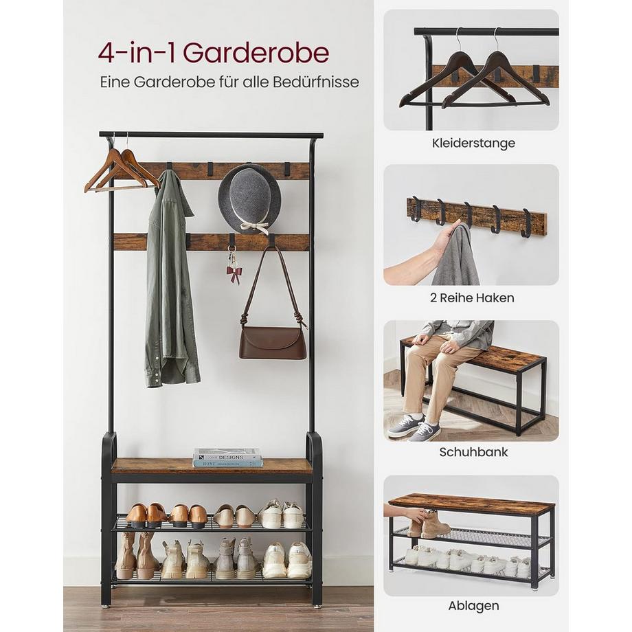 Songmics Kleiderständer mit Ablage  