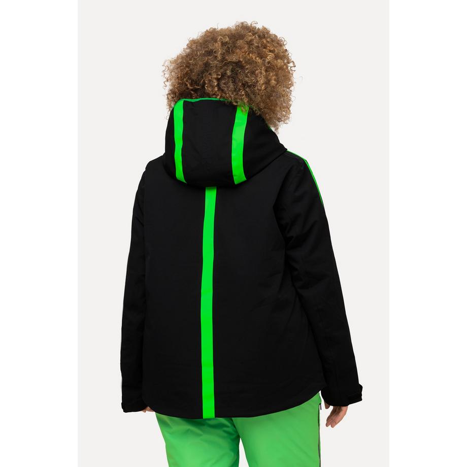 Ulla Popken Performance Stretch Wasserdichte Jacke mit 2-Wege-Zipper und Klettriegel  
