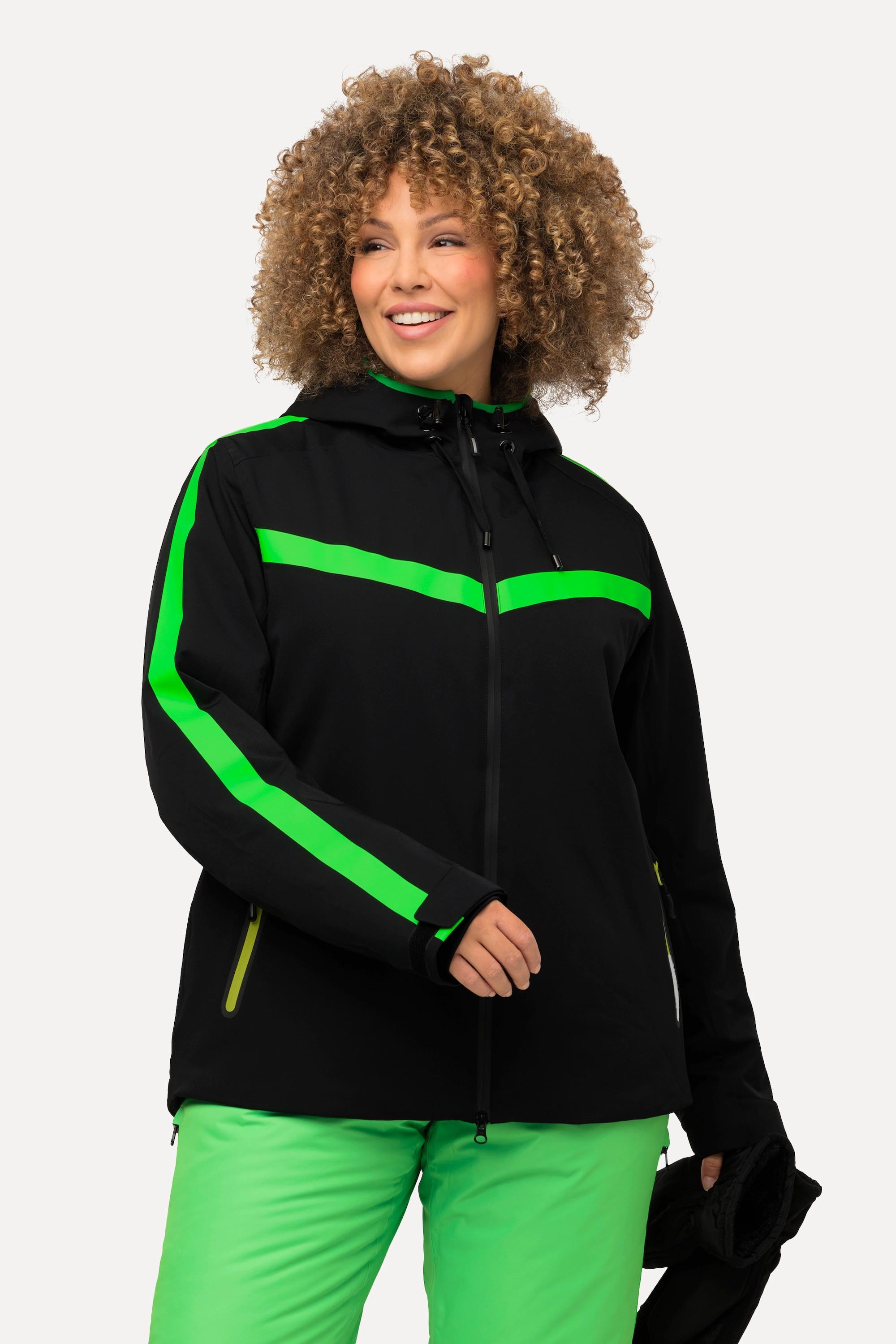 Ulla Popken  Performancejacke, Stretch, wasserdicht, 2-Wege-Zipper, Klettriegel 