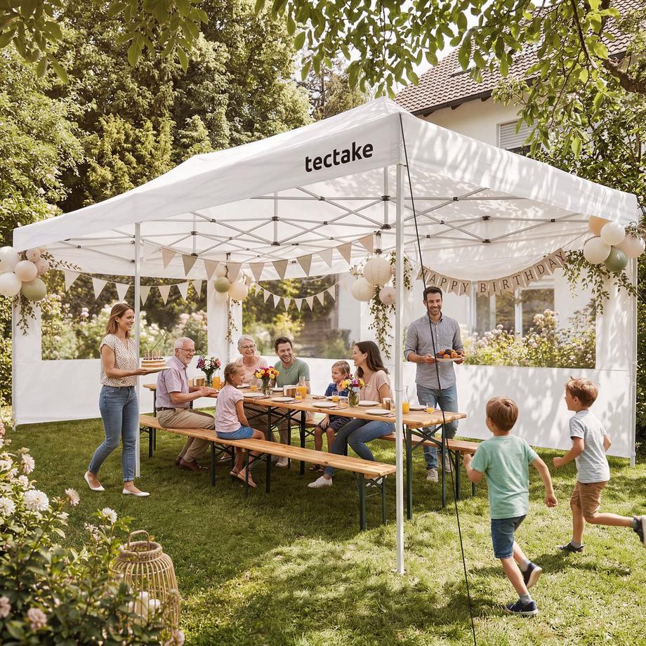 Tectake Pavillon pliant en aluminium Viola, imperméable  