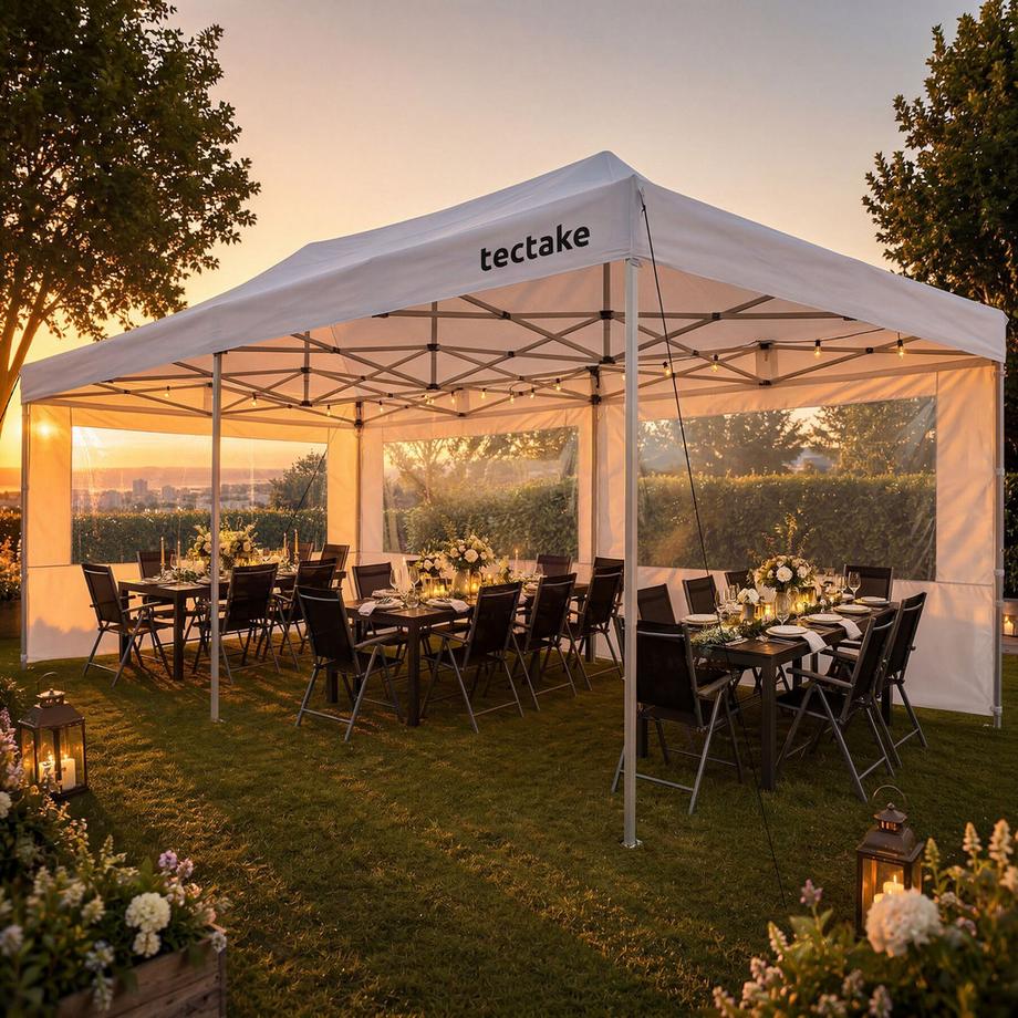 Tectake Pavillon pliant en aluminium Viola, imperméable  