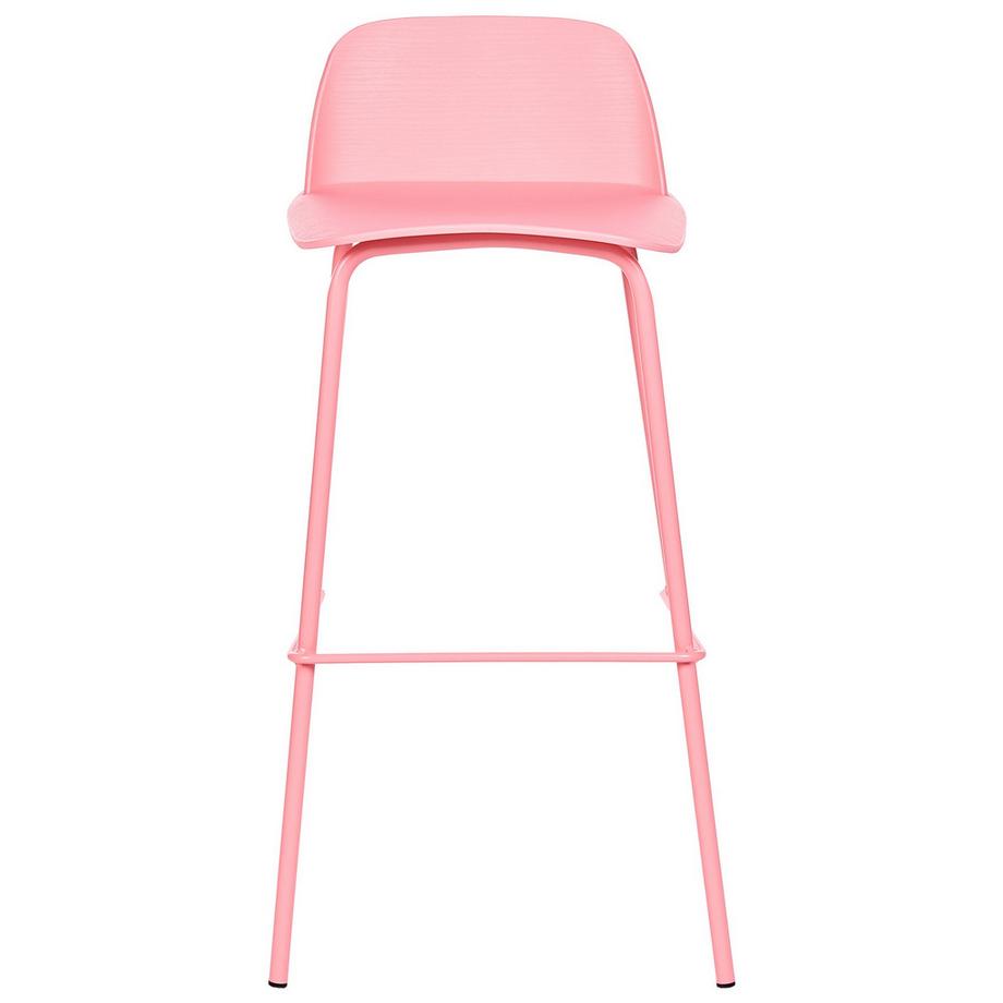 Beliani Lot de 4 chaises de bar en Matière synthétique Moderne MORA  