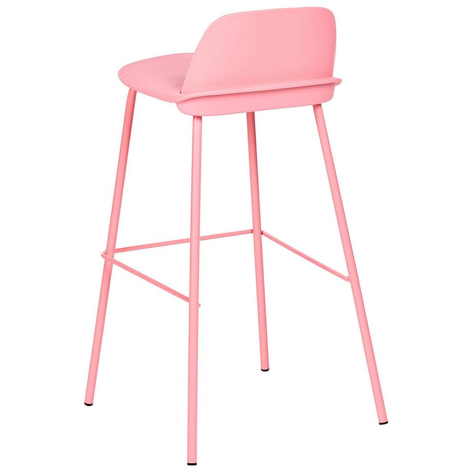 Beliani Lot de 4 chaises de bar en Matière synthétique Moderne MORA  