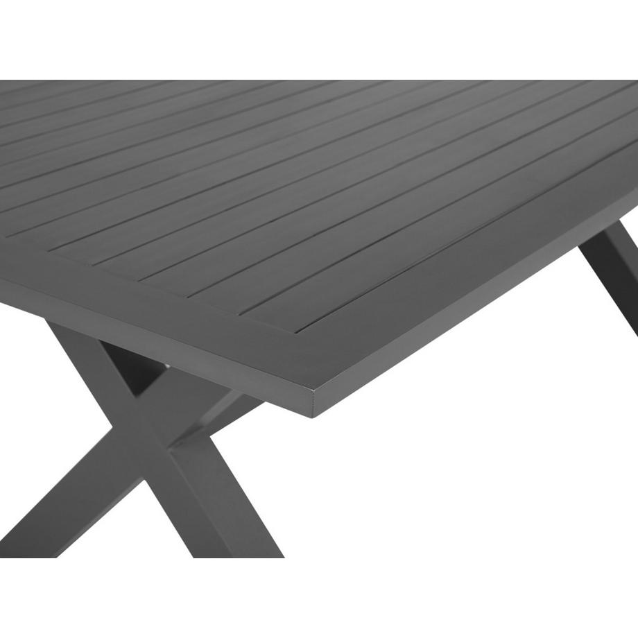 Beliani Gartentisch aus Aluminium Industriell CASCAIS  