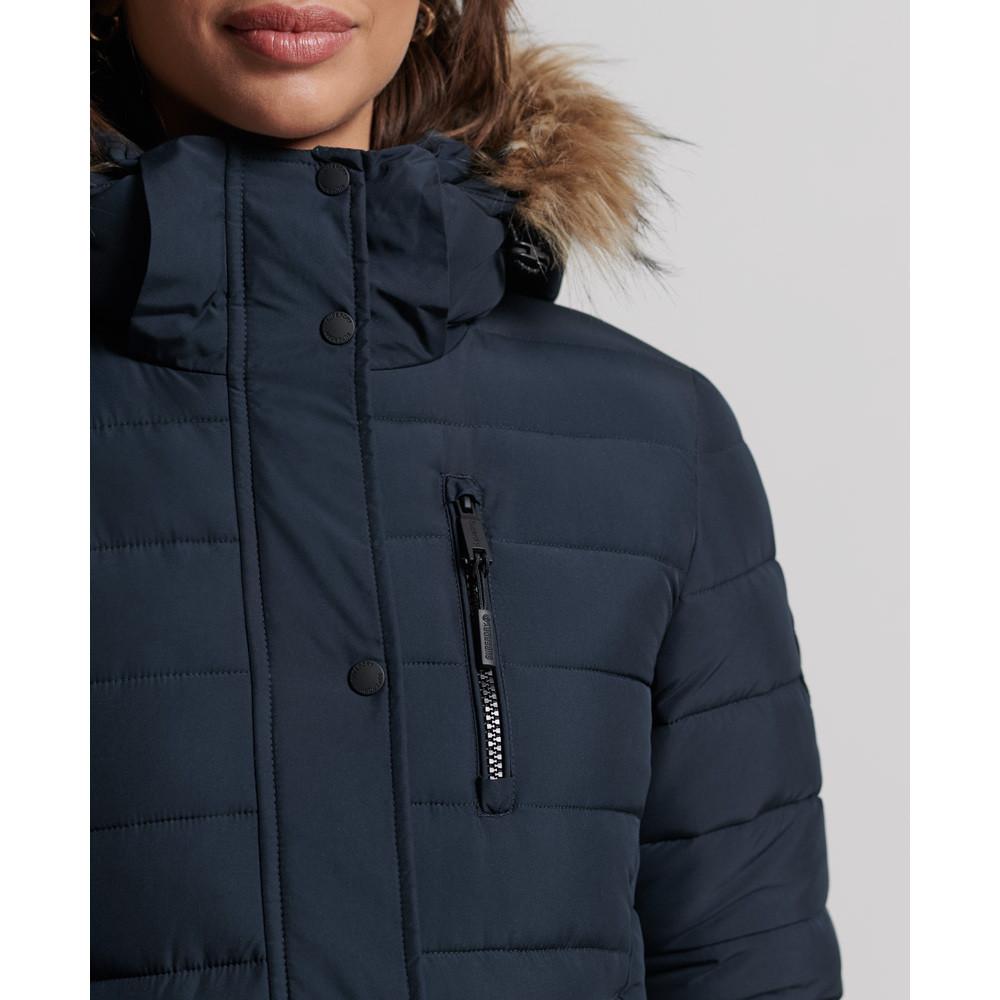 Superdry  lange daunenjacke, 