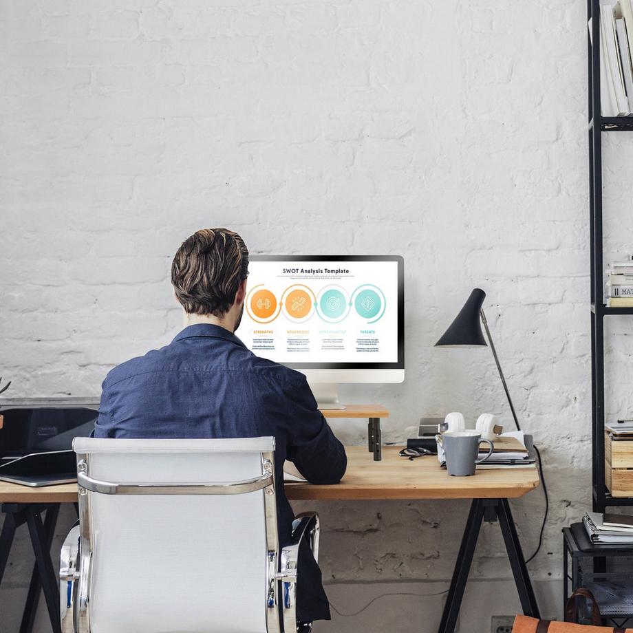 Northix Supporto per monitor regolabile in altezza  