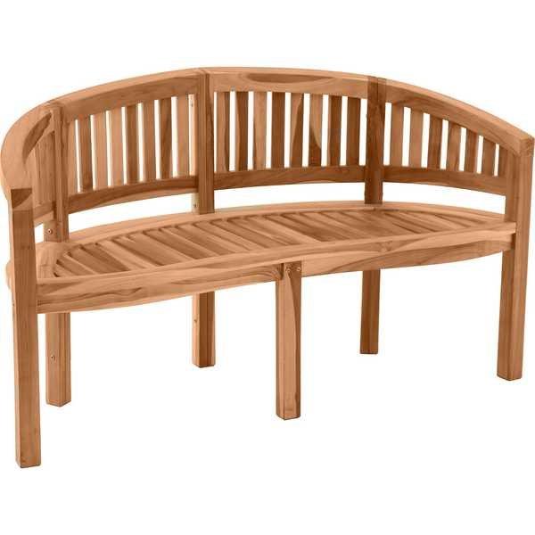 Image of Gartenbank halbrund Teak 150 Gartenbank halbrund Teak 150