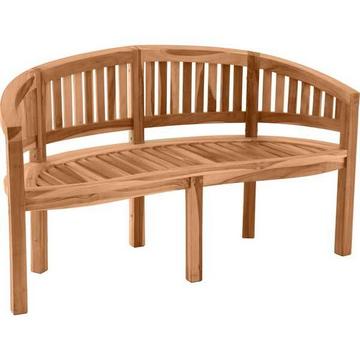 Panca da giardino semicircolare teak 150