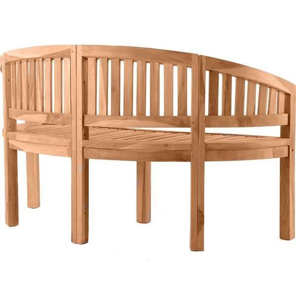 mutoni Gartenbank halbrund Teak 150  