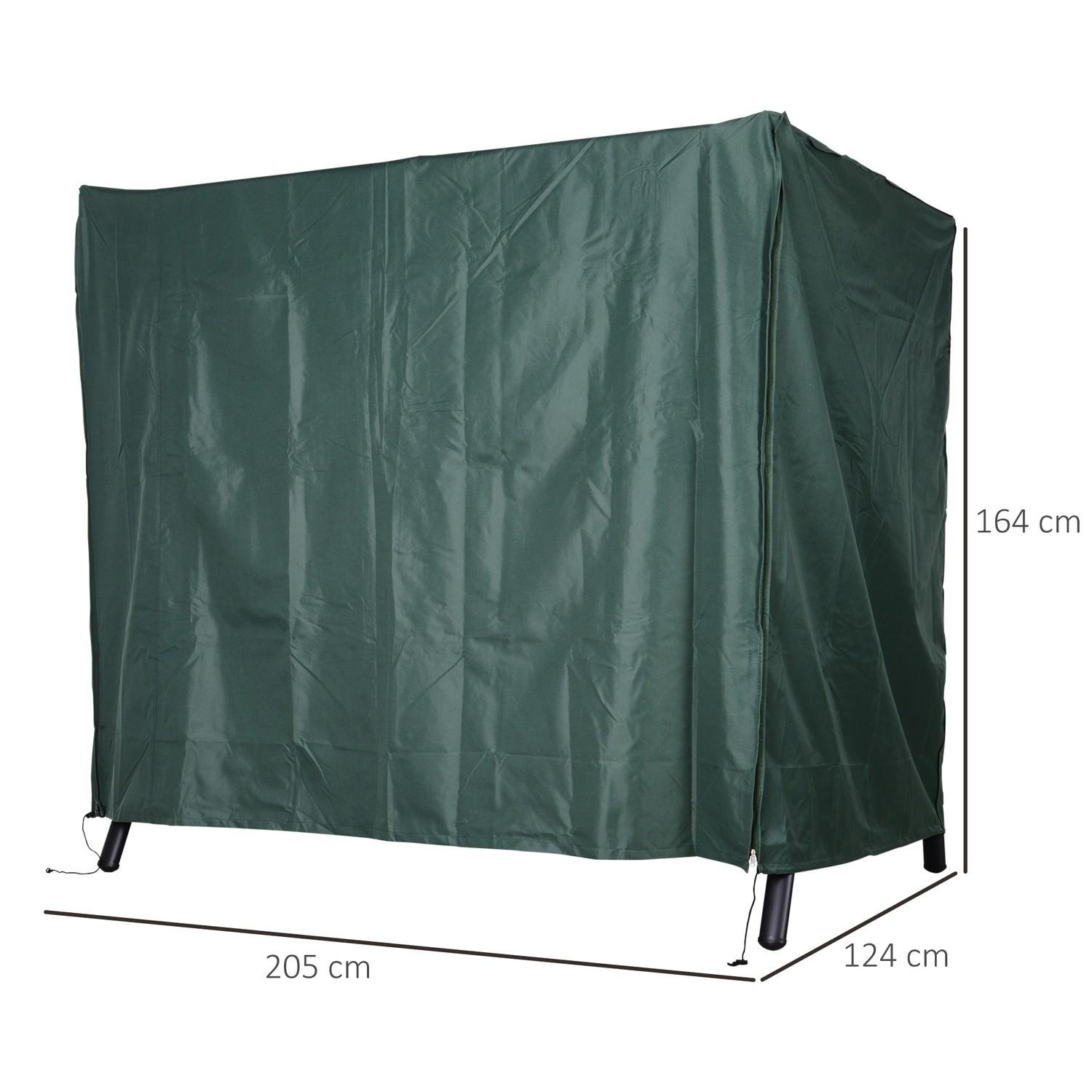 Northio Couverture De Balançoire De Jardin, Couverture De Balançoire De Jardin, Couverture Imperméable, Protection Solaire, Oxford, Vert, 205 X 124 X 164 Cm  