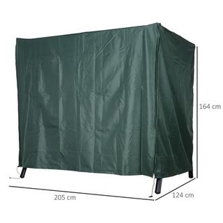 Northio Couverture De Balançoire De Jardin, Couverture De Balançoire De Jardin, Couverture Imperméable, Protection Solaire, Oxford, Vert, 205 X 124 X 164 Cm  