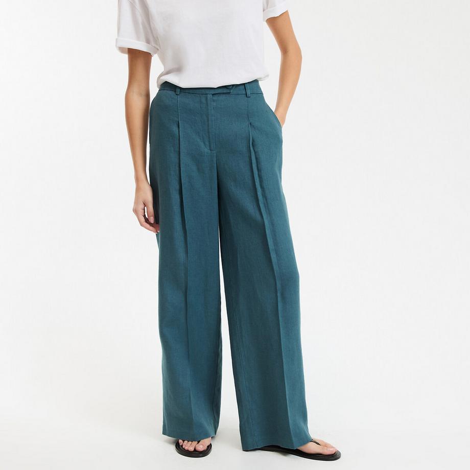 La Redoute Collections Weite Hose mit Abnähern  