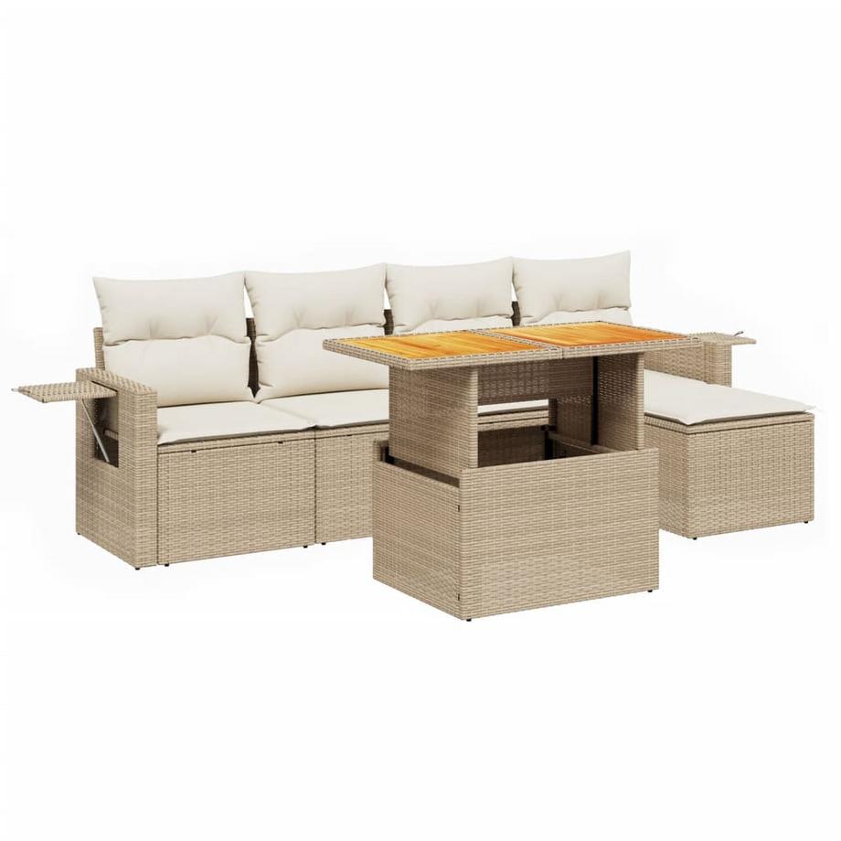 set divano da giardino Polirattan