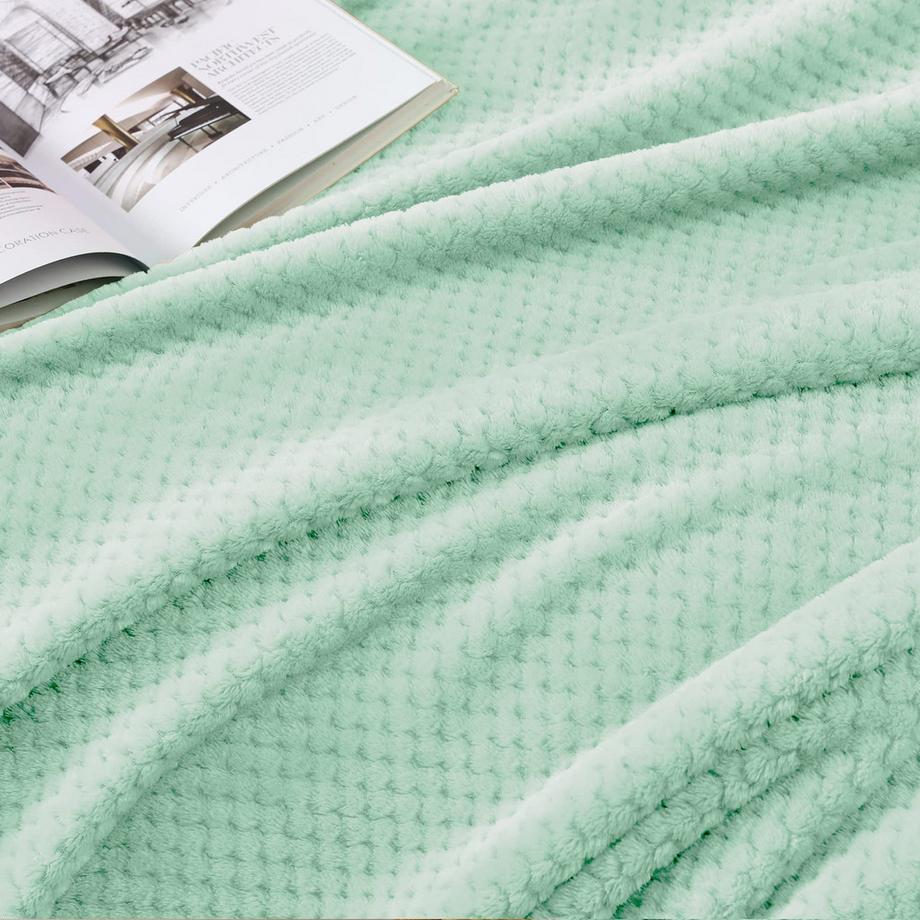 Alopini Coperta in pile super morbida e calda motivo a nido d'ape  