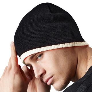 Beechfield  Beanie Mütze Strickmütze mit Kontrastrand 