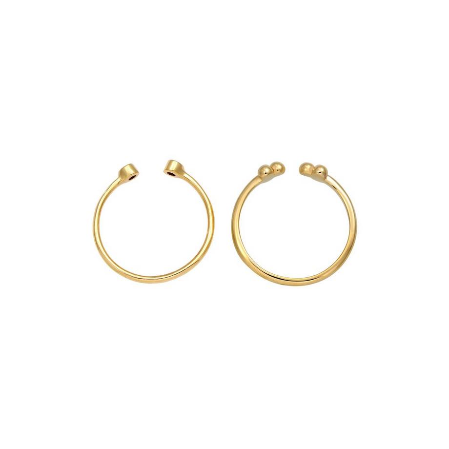 Elli  Ring Kristall Kugel Elegant Offen Ring Set 