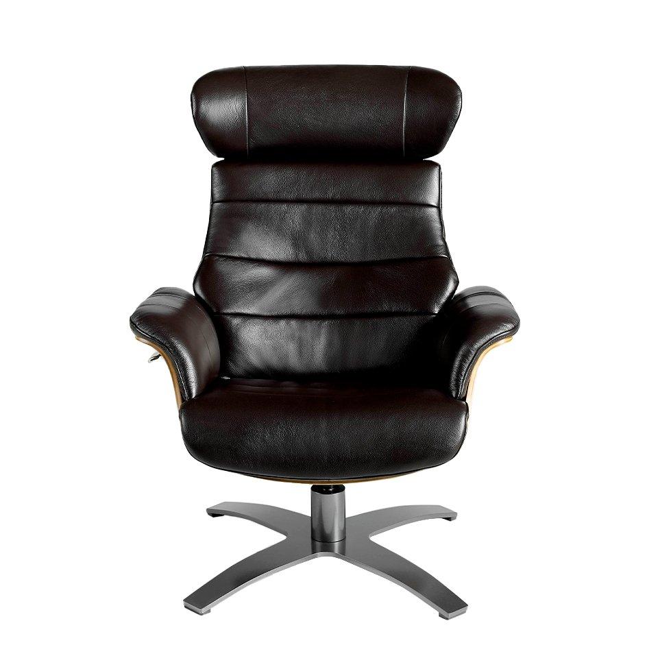 ANGEL CERDA Fauteuil relax pivotant en cuir  