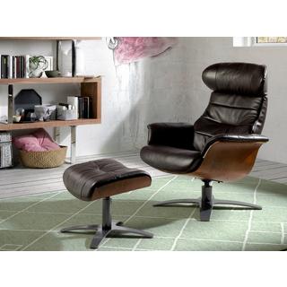 ANGEL CERDA Fauteuil relax pivotant en cuir  