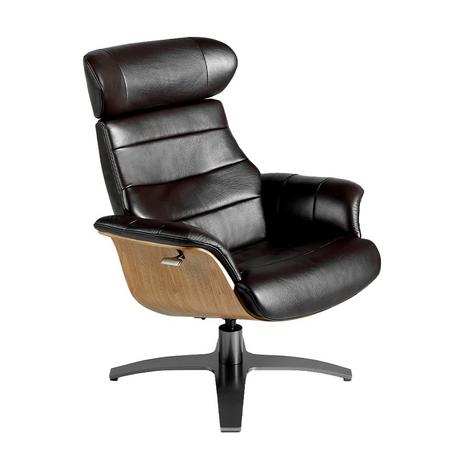 ANGEL CERDA Fauteuil relax pivotant en cuir  