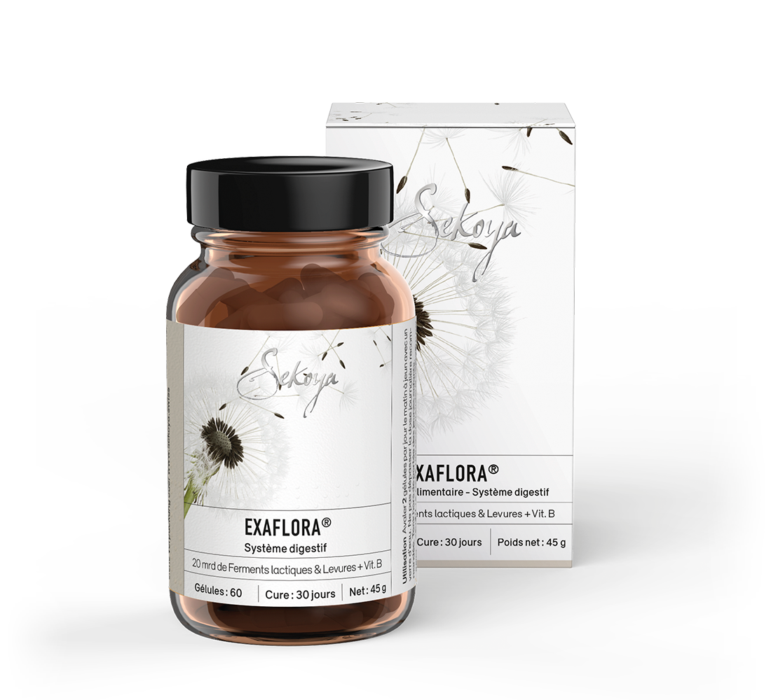 Sekoya Swiss  Exaflora | Prébiotiques et probiotiques naturels avec 20 milliards de bactéries 