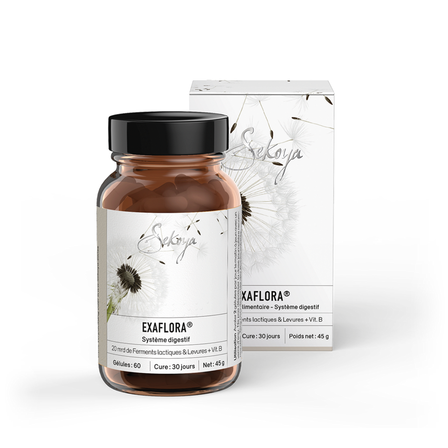 Sekoya Swiss  Exaflora | Prébiotiques et probiotiques naturels avec 20 milliards de bactéries 