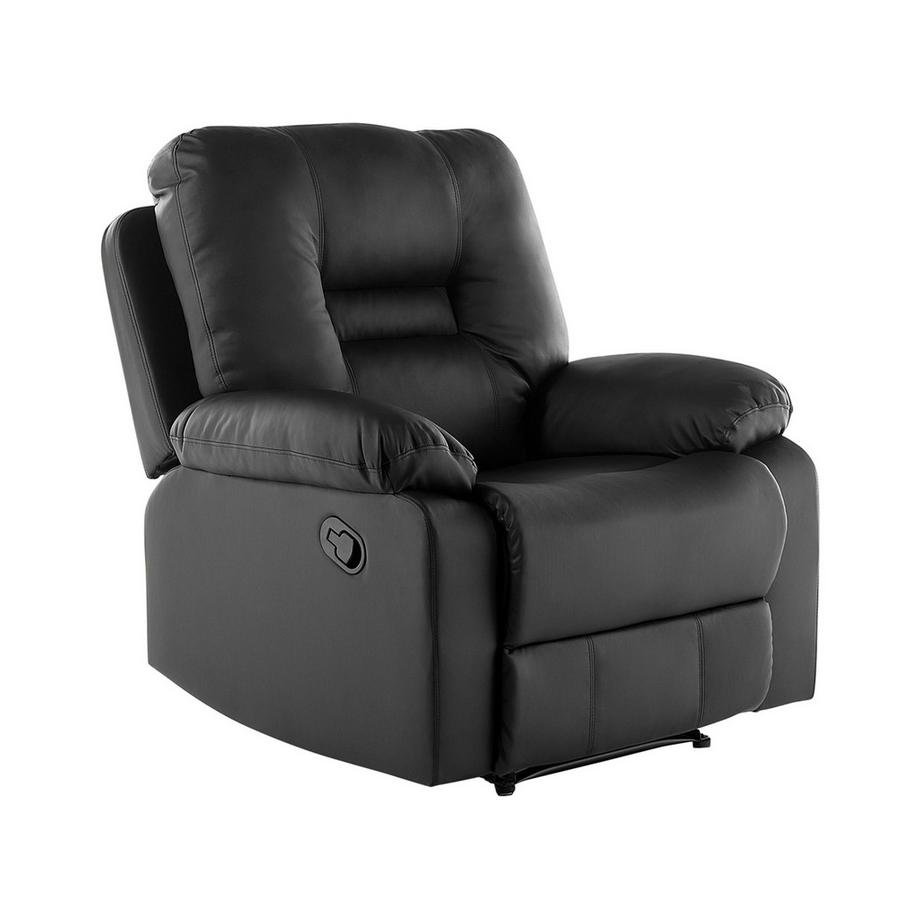 Beliani Fauteuil inclinable en Cuir PU Rétro BERGEN  