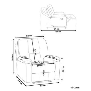 Beliani Fauteuil en Cuir PU Rétro BERGEN  