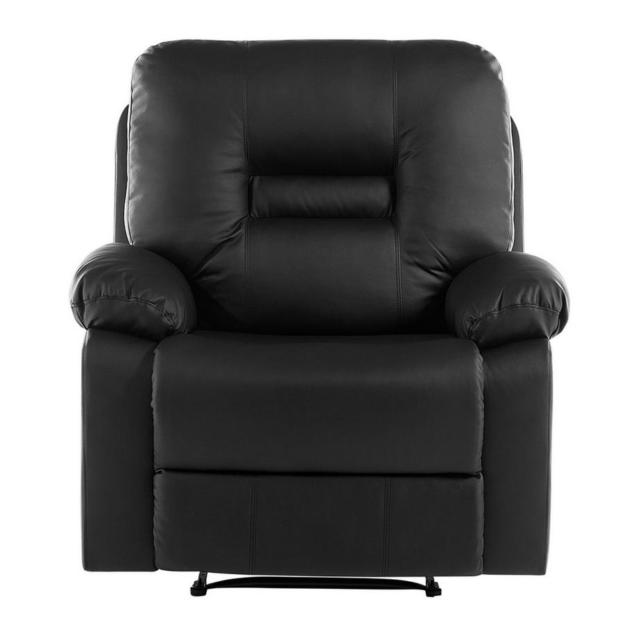 Beliani Fauteuil inclinable en Cuir PU Rétro BERGEN  