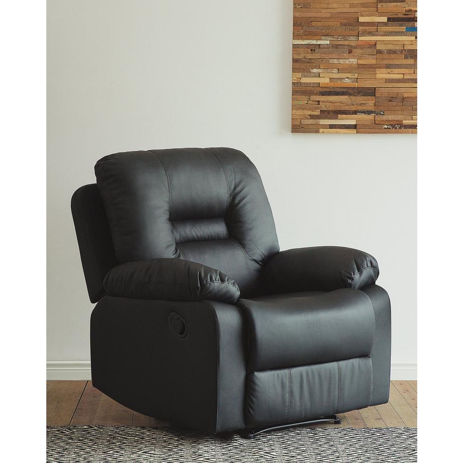 Beliani Fauteuil inclinable en Cuir PU Rétro BERGEN  