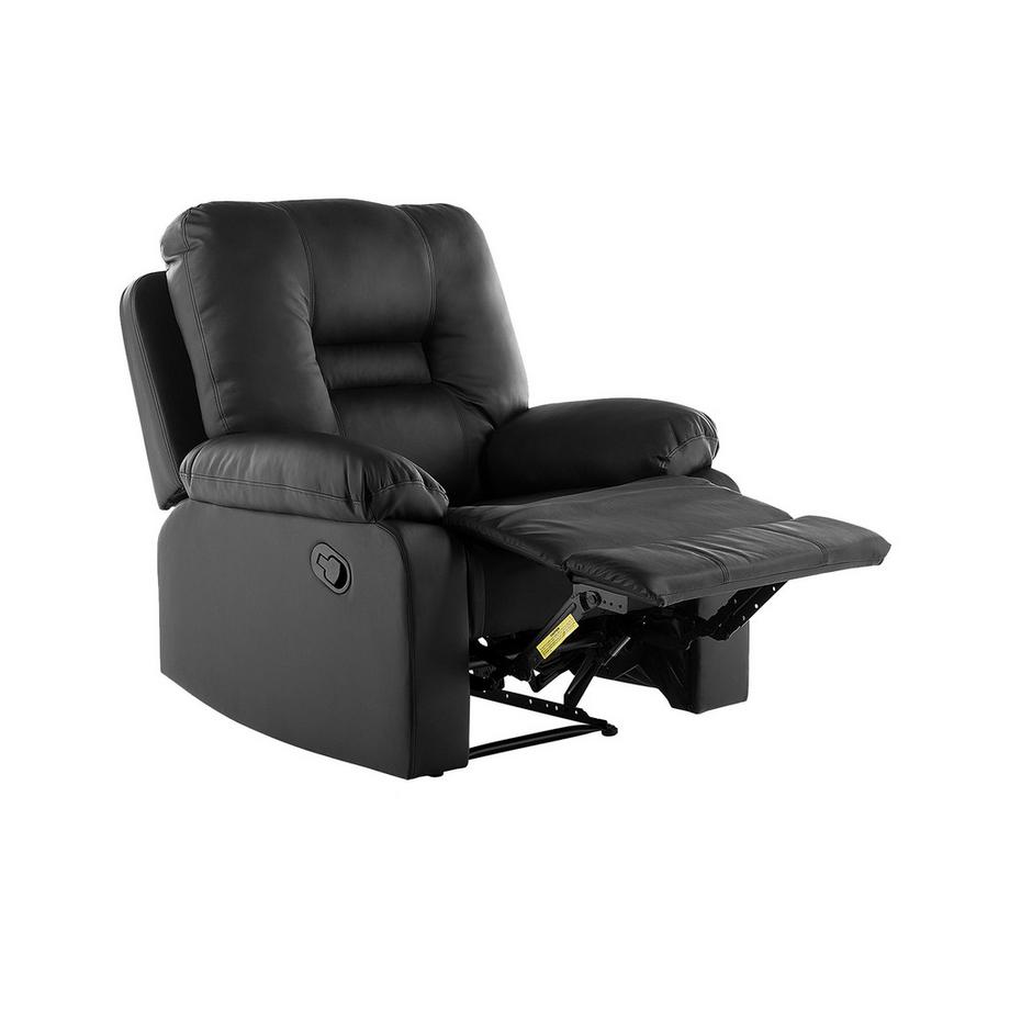 Beliani Fauteuil inclinable en Cuir PU Rétro BERGEN  