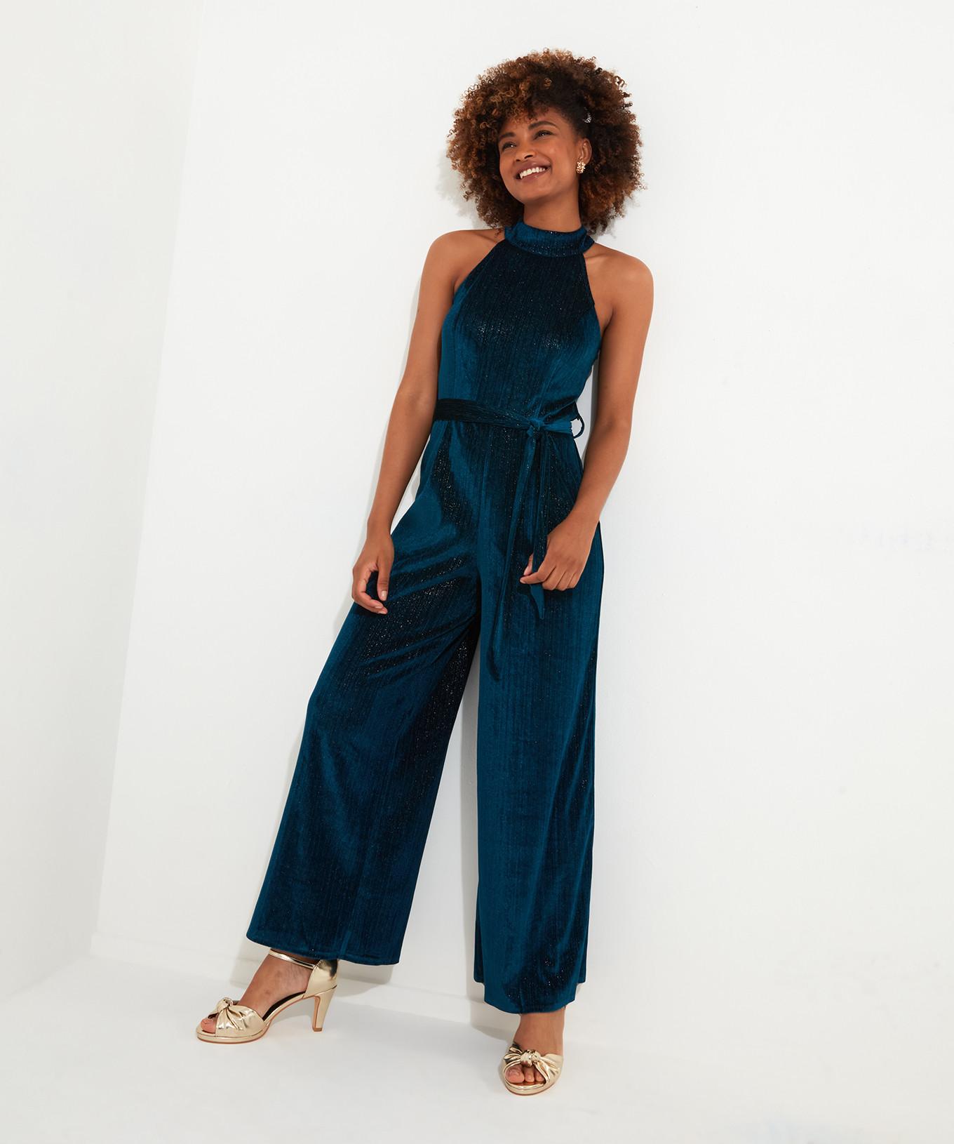 Joe Browns  PETITE Jumpsuit aus Velours mit weitem Bein 