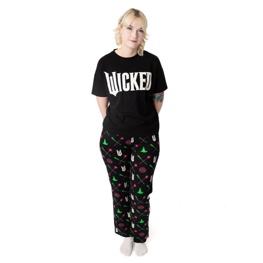 Wicked Kurzarm Schlafanzug Set Lange Hose  