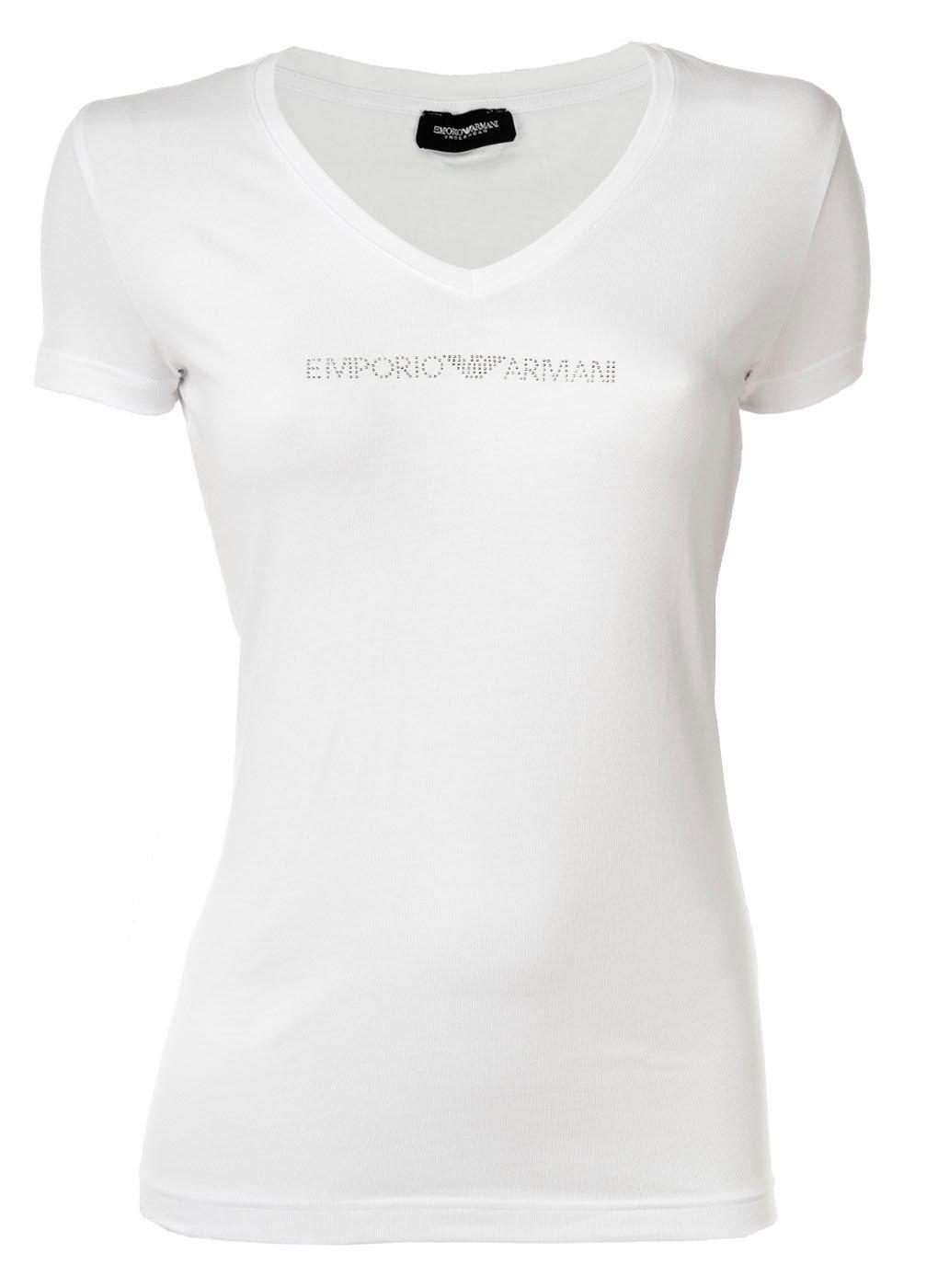 Image of T-shirt Figurbetont Damen Weiss S