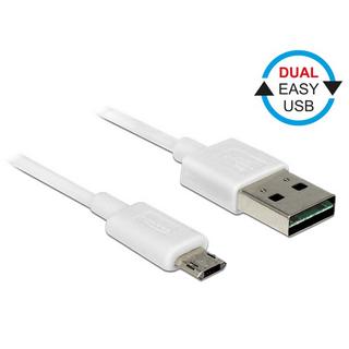 DeLock  84806 câble USB 0,5 m USB 2.0 USB A Micro-USB B Blanc 