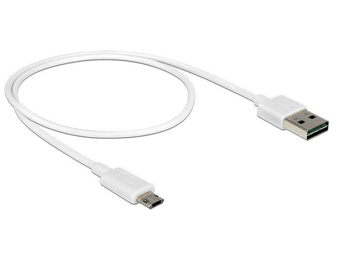 DeLock  84806 câble USB 0,5 m USB 2.0 USB A Micro-USB B Blanc 