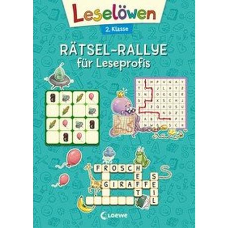 Leselöwen Rätsel-Rallye für Leseprofis - 2. Klasse (türkis) Loewe Lernen und Rätseln (Hrsg.); Rupp, Dominik (Illustrationen) Copertina rigida 