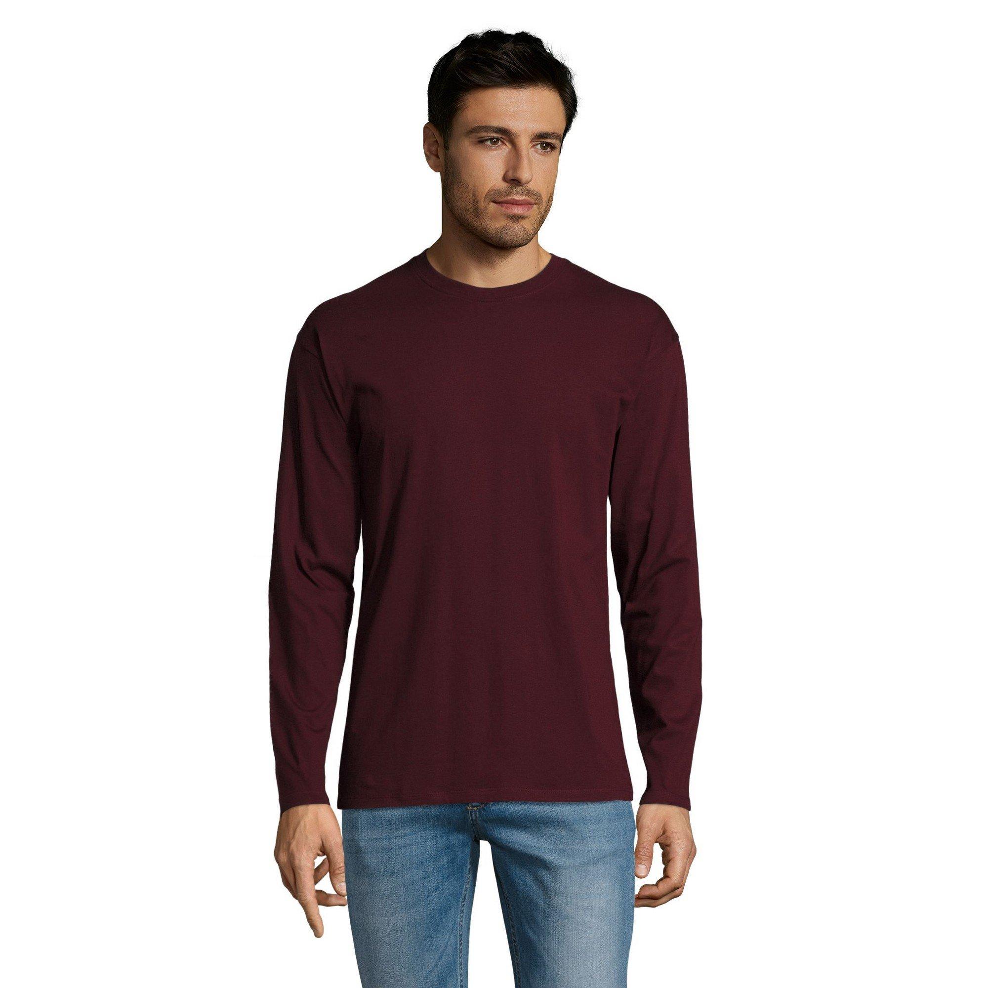 Image of Monarch Longsleeve Tshirt, Langarm Unisex Bordeaux XXL