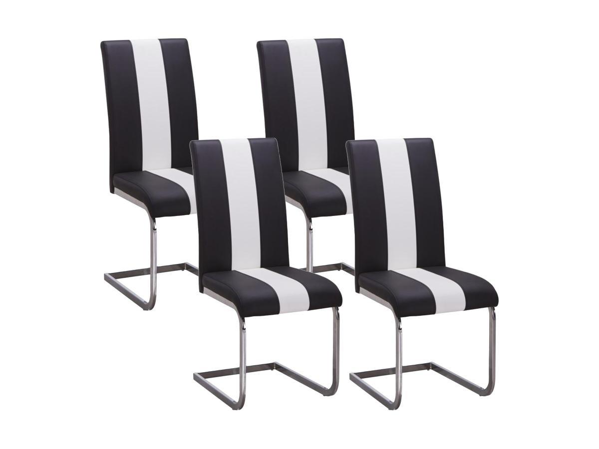 Vente-unique Lot de 4 Chaises en simili TRINITY Simili  