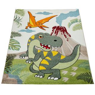 Paco Home Dinosaures de tapis pour enfants à flore courte  