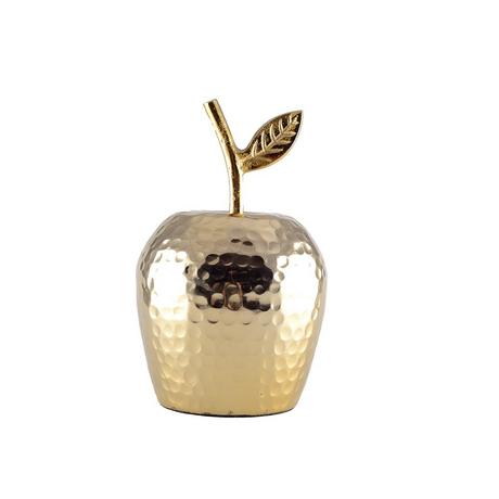 Aulica GOLDFARBENER ZIERAPFEL 12.5X12.5X19CM  