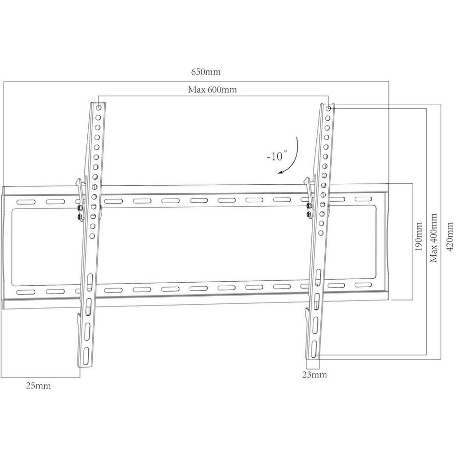 VCM Universal TV Halterung | VESA Wandhalterung | Halter Fernsehhalter flach neigbar | Belastbarkeit bis zu 25kg - B-FN600  