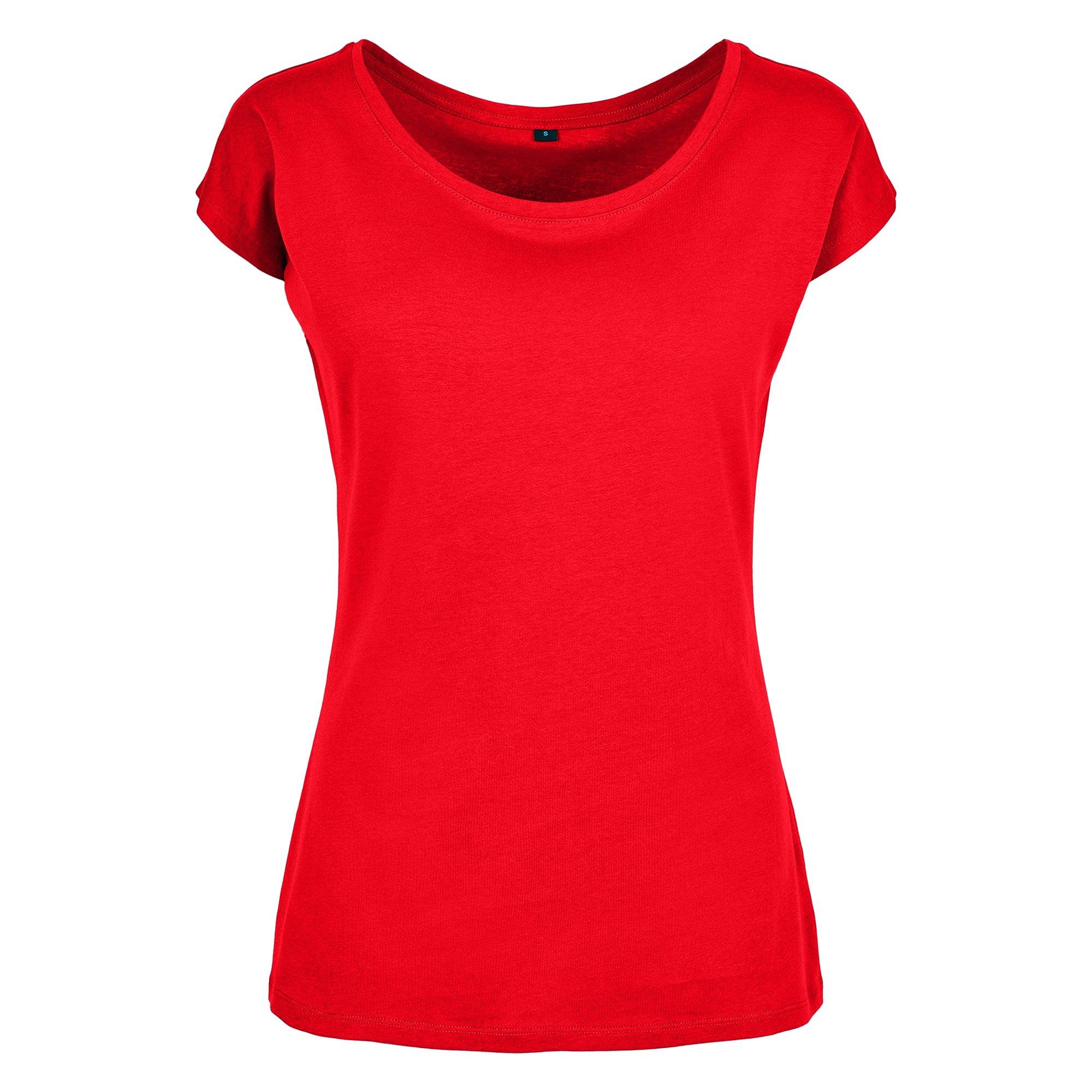Image of Tshirt Weite Öffnung Damen Rot Bunt L