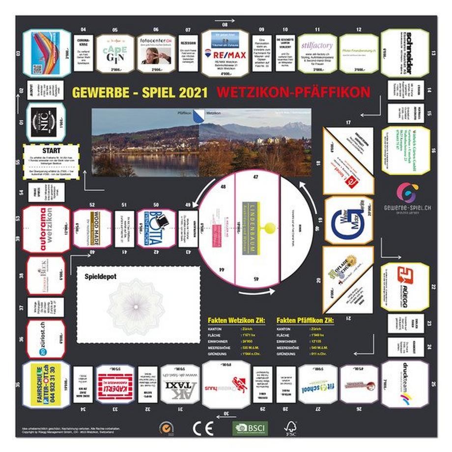 GEWERBE-SPIEL  Brettspiel WETZIKON PFÄFFIKON ZH (Deutsch) 