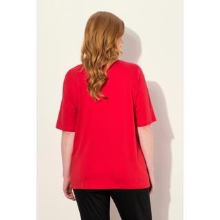 Ulla Popken  T-Shirt, Pima Cotton, A-Linie, Rundhals, Halbarm 