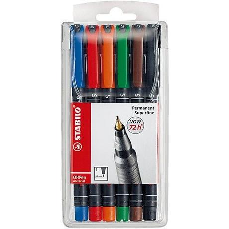 STABILO STABILO OHP Pen permanent S 841/6 6er Etui  