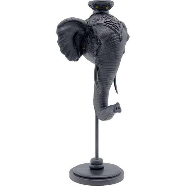 KARE Design Candeliere Testa di elefante nero 49  