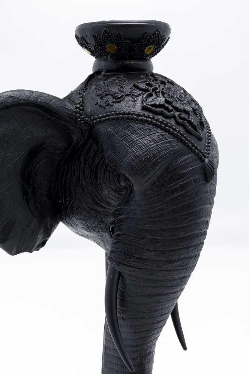 KARE Design Candeliere Testa di elefante nero 49  