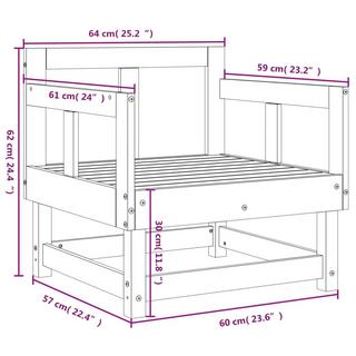 VidaXL Gartenstuhl kiefernholz  