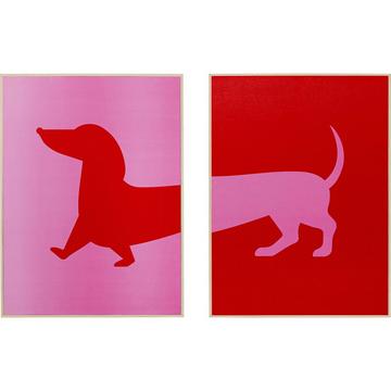 Tableau encadré Dog Frankie (lot de 2)