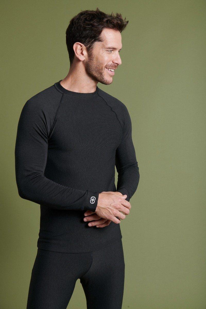 Image of Thermolactyl-t-shirt Comfort Mit Rundhalsausschnitt, Wärmegrad 4, . Herren Schwarz XL